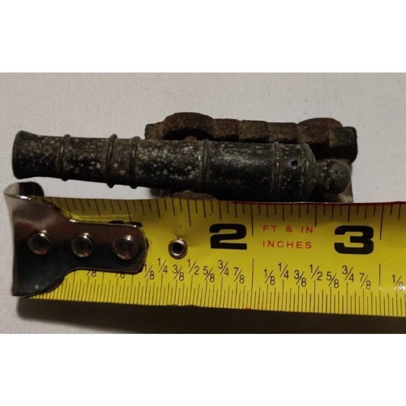 Vintage Penncraft USA Small Cast Iron Brass Toy Mini Civil War Cannon 3x1x1" - Picture 9 of 9